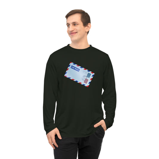 Unisex Performance Long Sleeve Shirt - Vintage British Air Mail - Classic Postal
