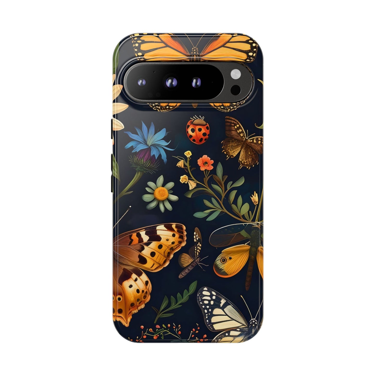 Nature-Inspired Phone Case | Floral Butterfly Design, Tough Phone Cover, Gift for Nature Lovers, Cute Butterfly Case, Home Decor