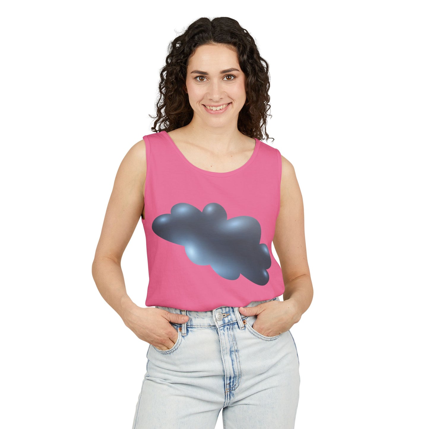 Unisex Garment-Dyed Tank Top - Serene Cloudscape - Dreamy Cloud Design