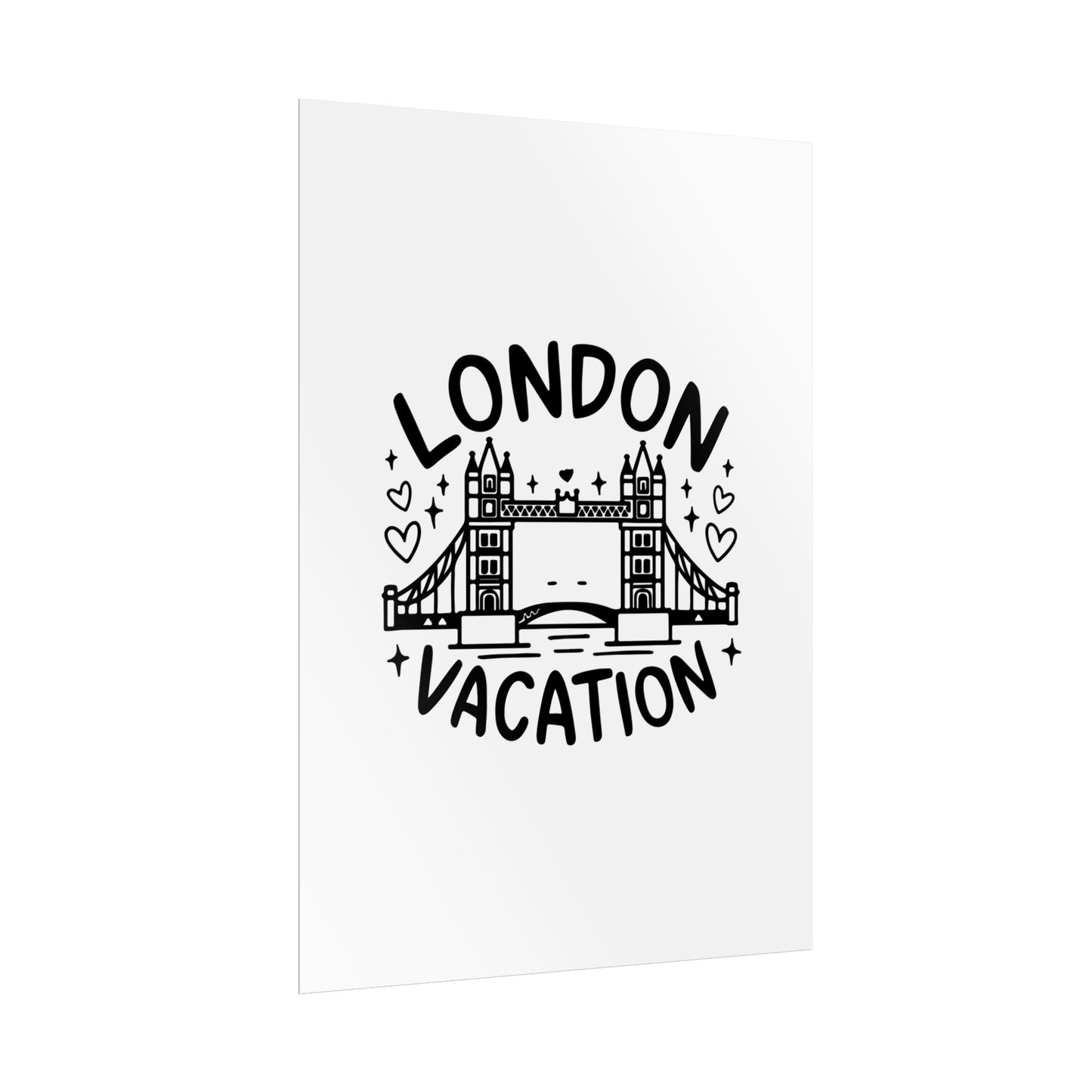 London Vacation Rolled Poster - Travel Decor for Home, Wall Art Print, Gift for Travelers, London Artwork, Holiday Gift Idea