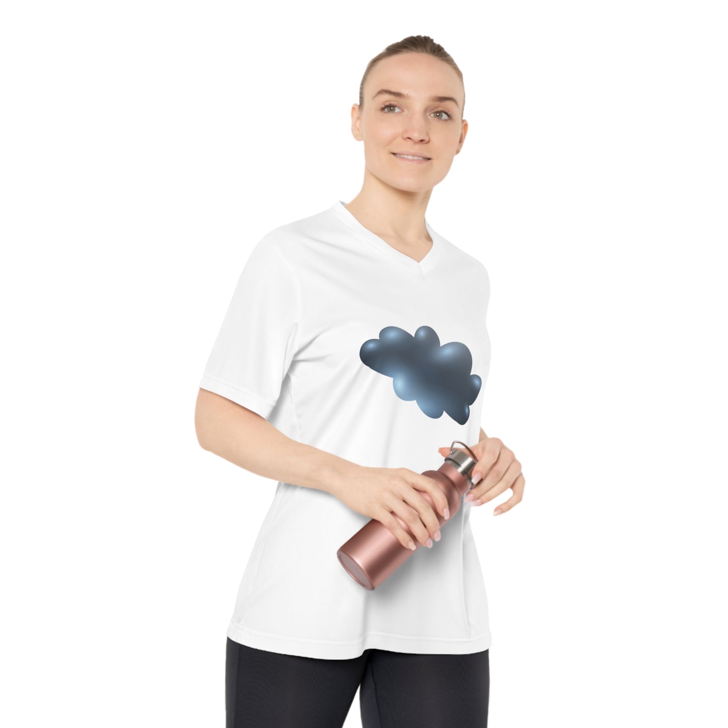 Women's Performance V-Neck T-Shirt - Cloud Design - Serene Cloudscape - Dreamy Cloud Design