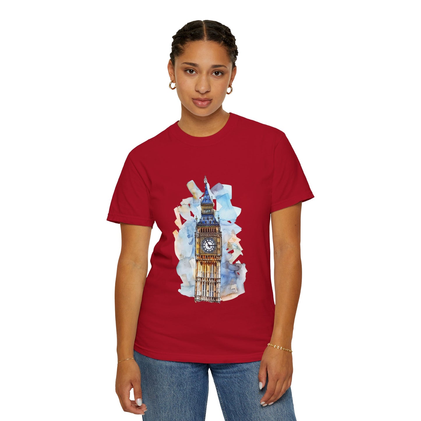 Unisex Garment-Dyed T-shirt - Iconic Big Ben Clock Tower Design