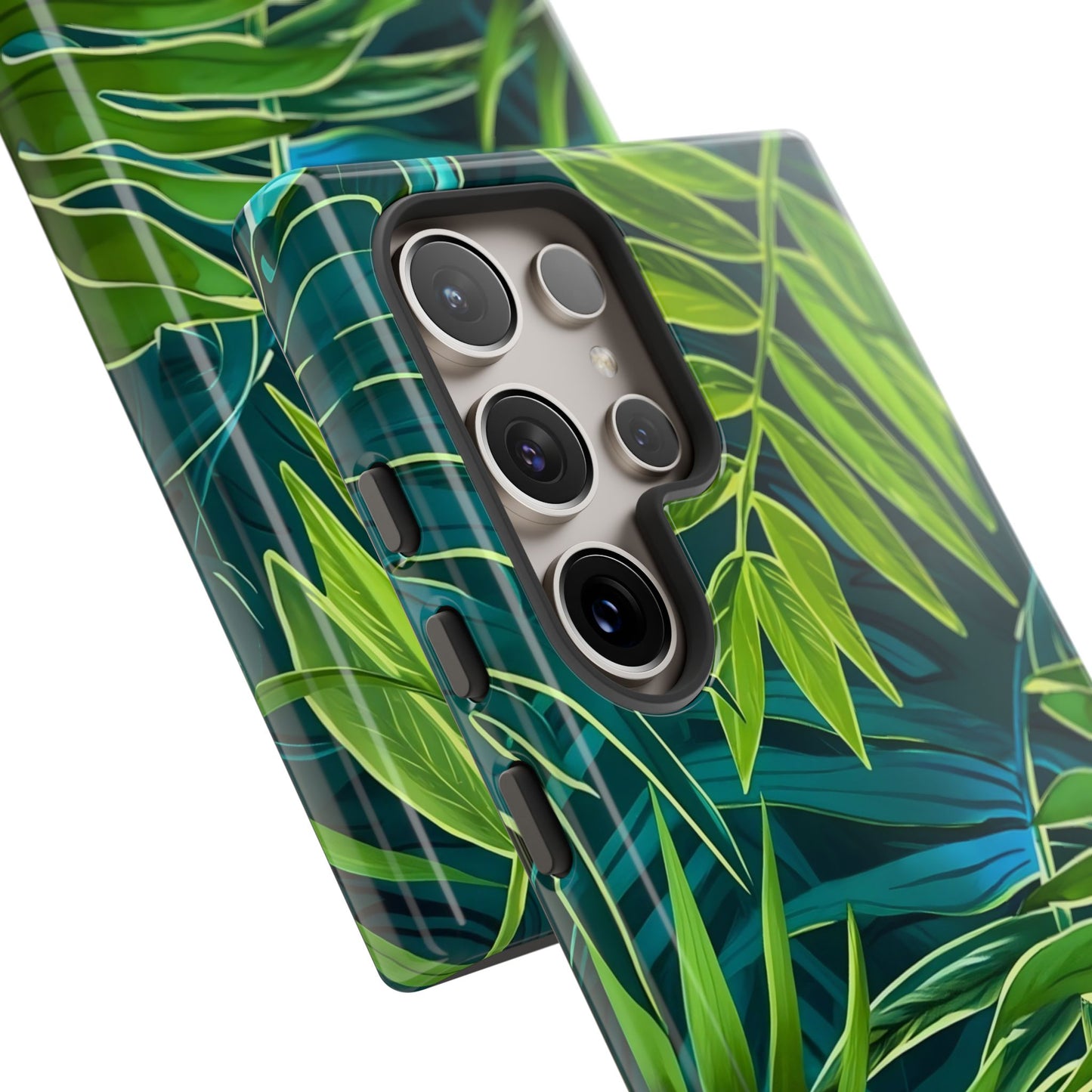 Tropical Phone Case - Durable Green Leaf Design, Eco-Friendly Gift, Trendy Accessory, Nature Lover's Case, Summer Vibes