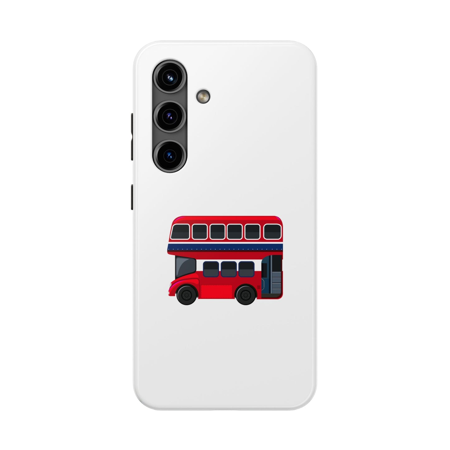 London Double-Decker Bus Tough Phone Case - Durable Design for Adventurers and Travelers