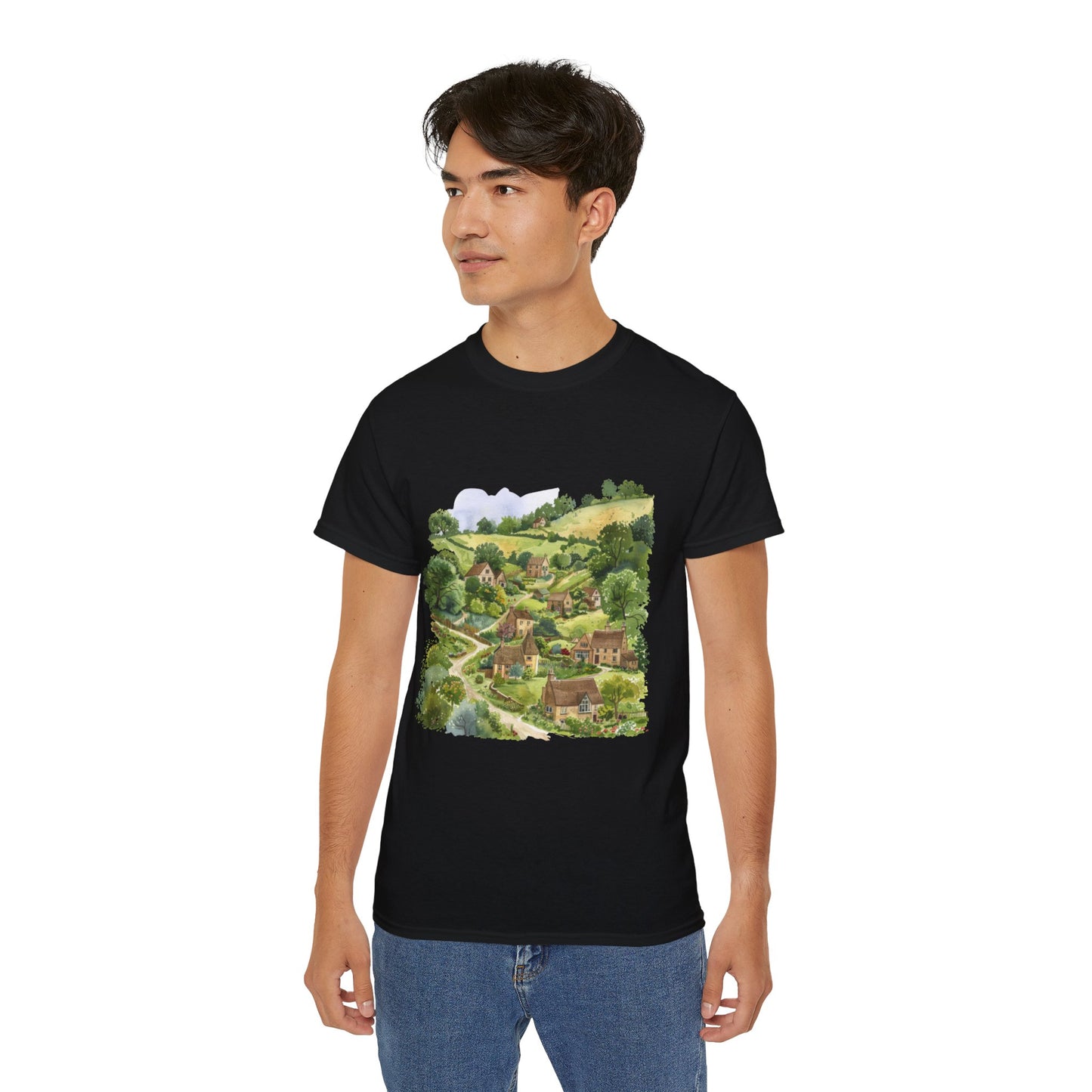 Unisex Ultra Cotton Tee - The Charm of British Nature and Culture