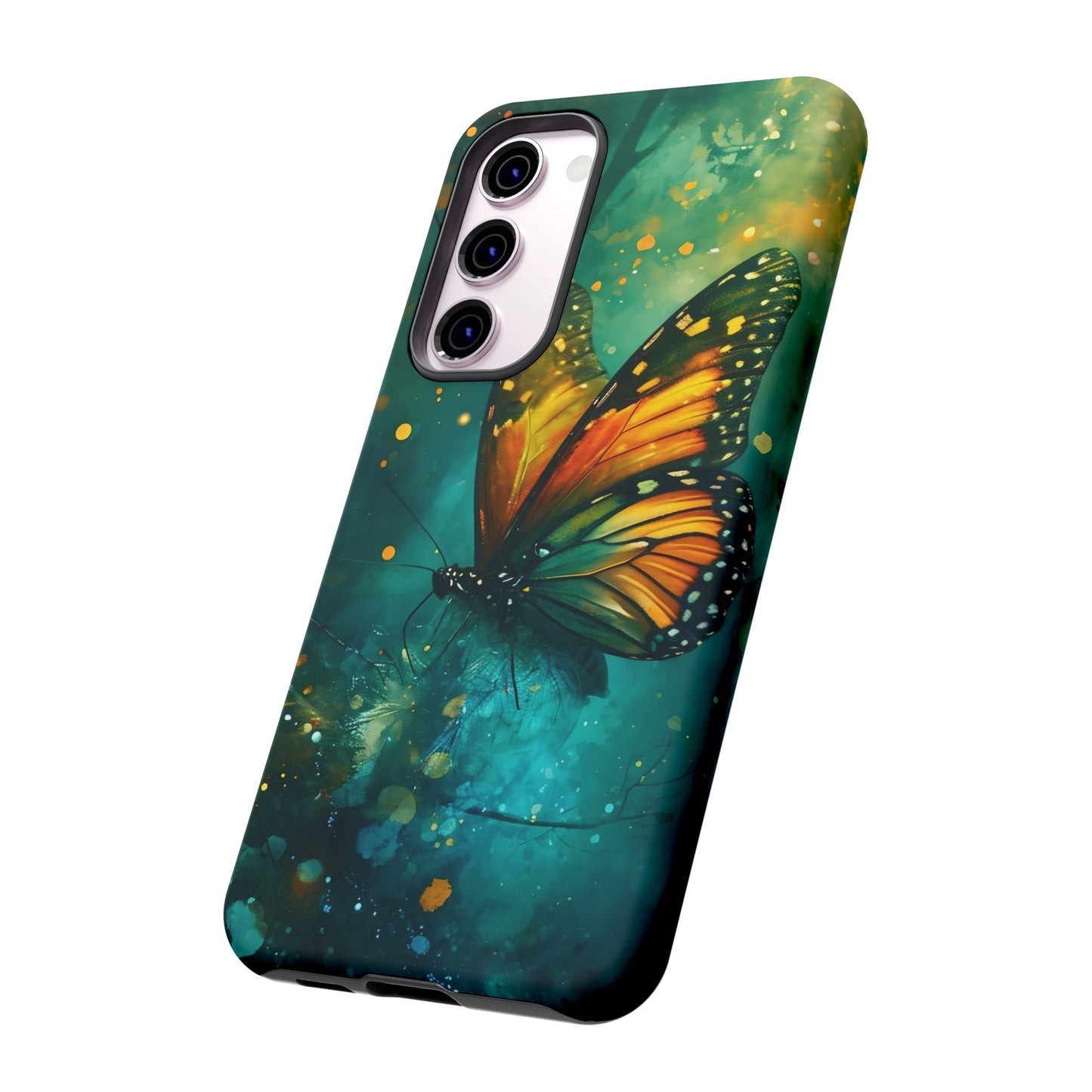 Colorful Butterfly Phone Case, Tough Cases for iPhone and Samsung, Cute Tech Accessories, Nature Lovers Gift, Vibrant Floral Design
