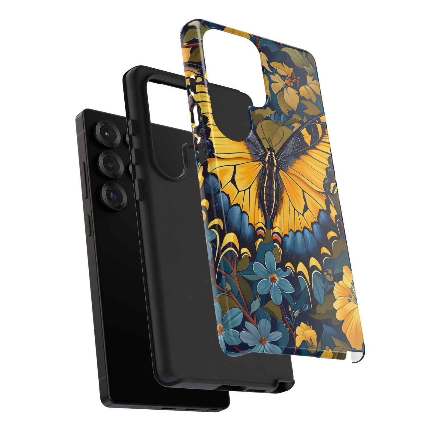 Colorful Butterfly Phone Case, Floral Design, Tough Cases, Protective Cover, Gifts for Nature Lovers, Birthday Present