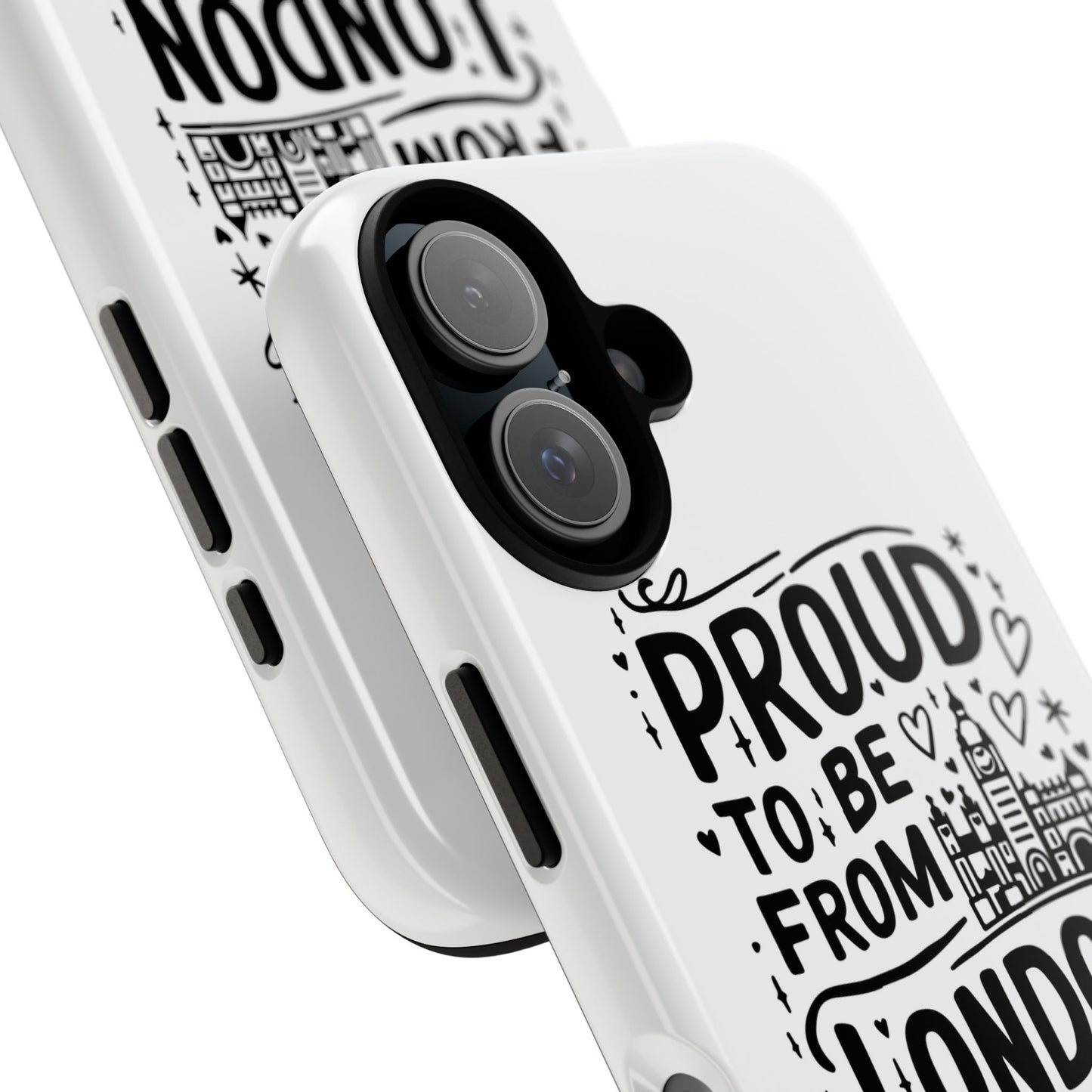 London Pride Phone Case - Proud to Be From London, UK Travel Gift, Black and White Design, Unique Phone Accessory, London Souvenir
