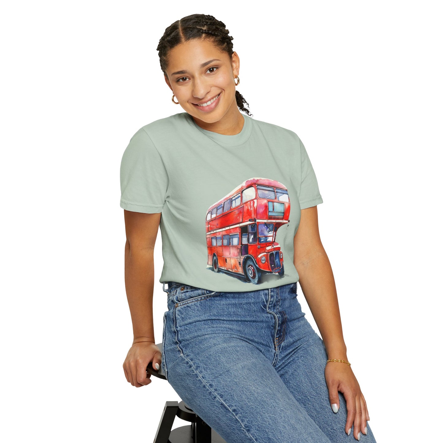 Unisex Garment-Dyed T-shirt - London’s Pride: The Iconic Red Bus