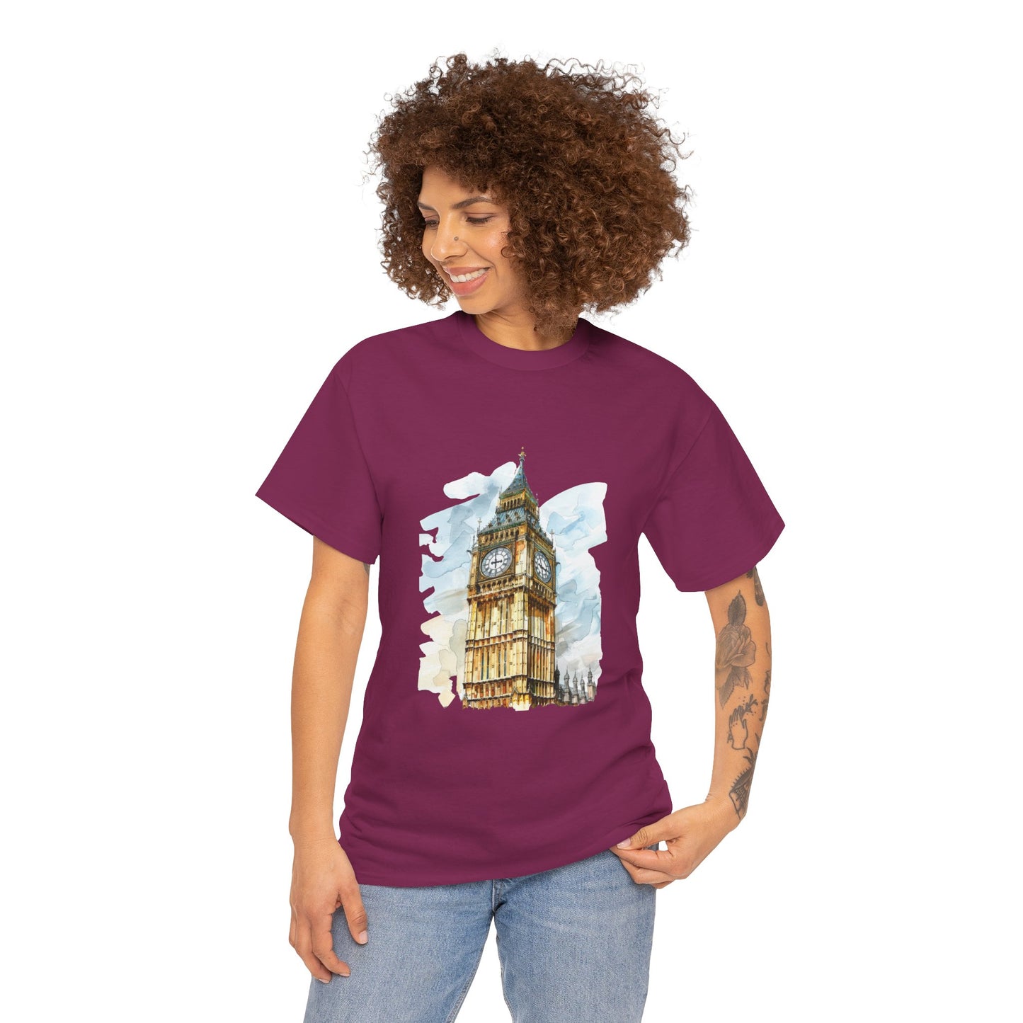 Unisex Heavy Cotton Tee - Echoes of London - Big Ben’s Legacy