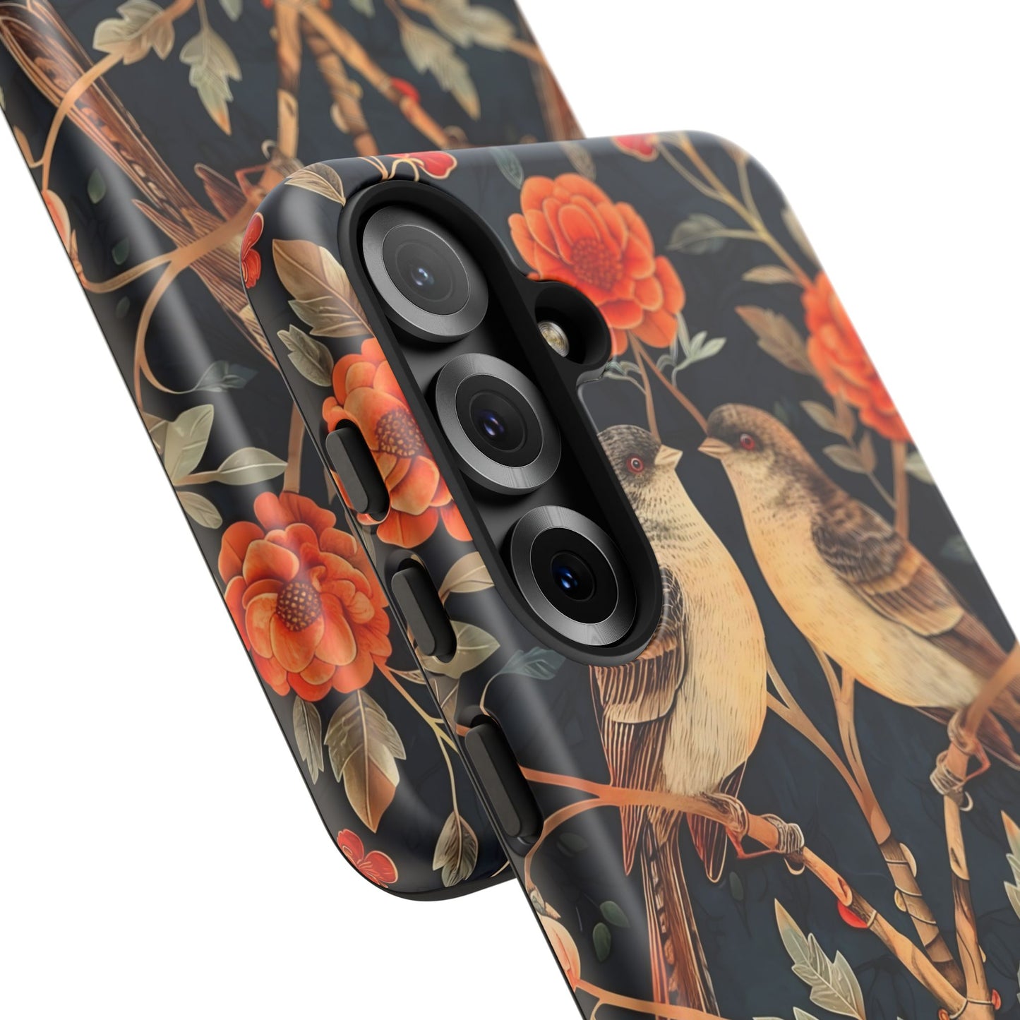 Floral Phone Case – Tough Cases with Bird Design, Unique Gift for Nature Lovers, Stylish Tech Accessory, Phone Cover, Artistic Case