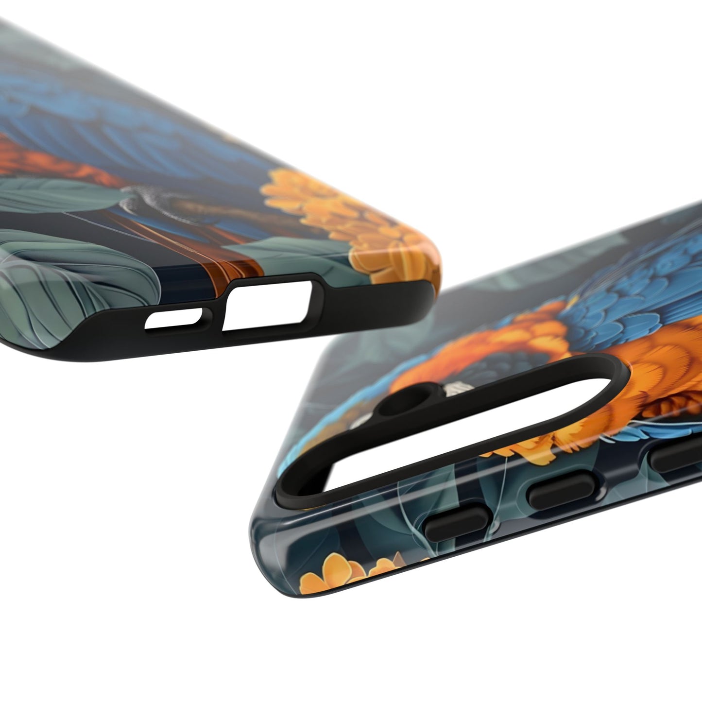 Tropical Parrot Phone Case - Tough Cases, Colorful Phone Cover, Nature Lover Gift, Floral Design, Bird Lover Accessory