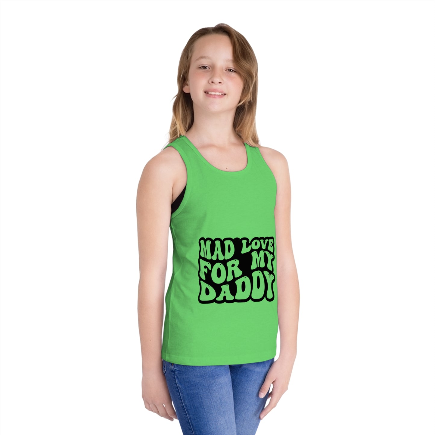 Mad Love for My Daddy Kid's Jersey Tank Top - Perfect Father's Day Gift