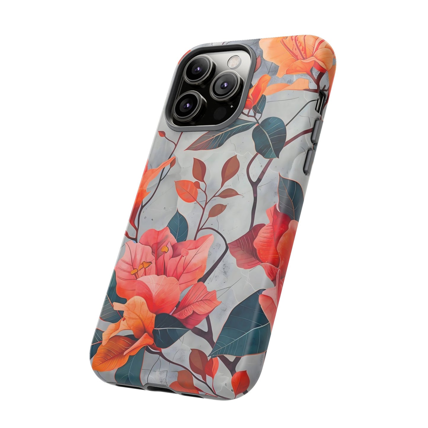 Floral Phone Case, Tough Cases, Flower Power, Gift for Her, Decorative Phone Cover, Trendy Accessories, Everyday Style