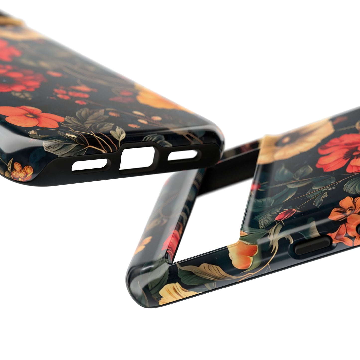 Floral Phone Case, Tough Cases, Flower Motif, Protective Cover, Gift for Her, Floral Design, Spring Accessory