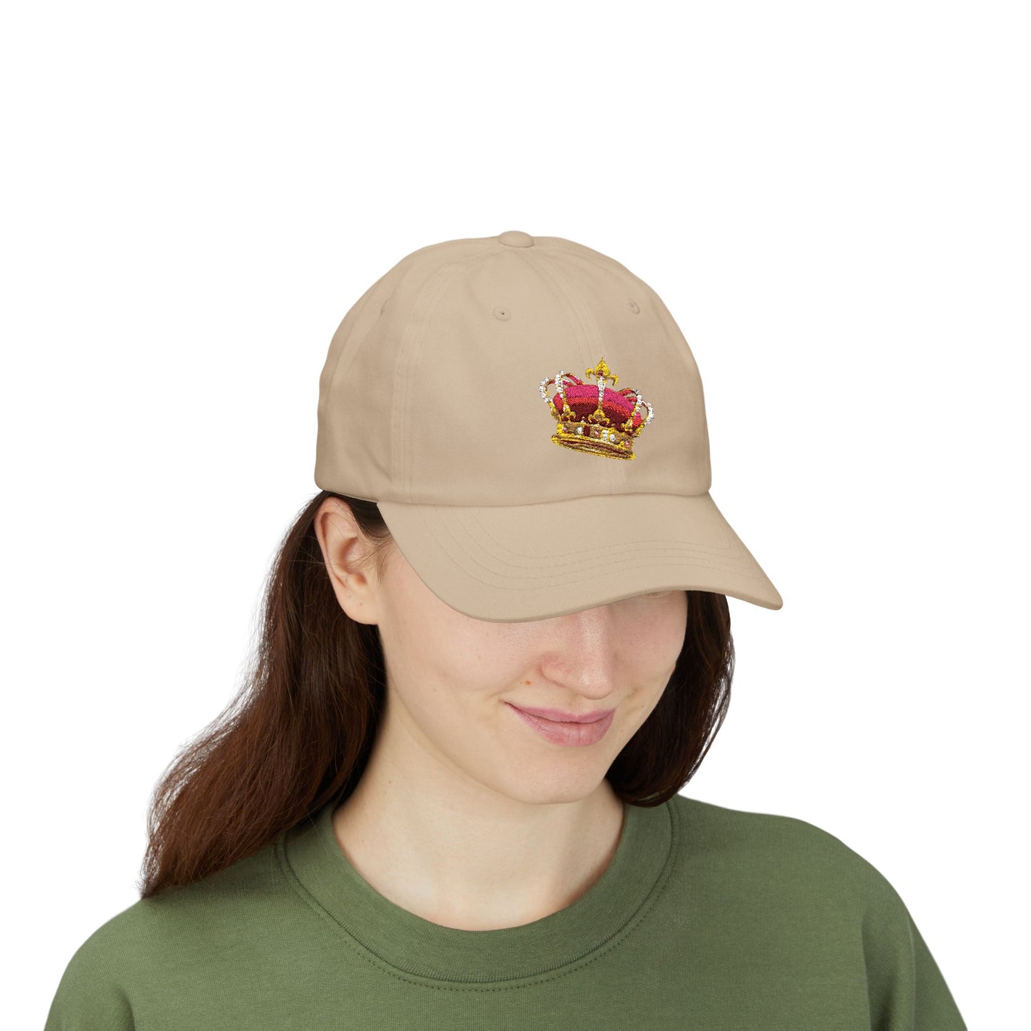 Crown Emblem Classic Dad Cap | Adjustable Hat for Dads, Father's Day Gift, Casual Wear, Trendy Accessories, Summer Style