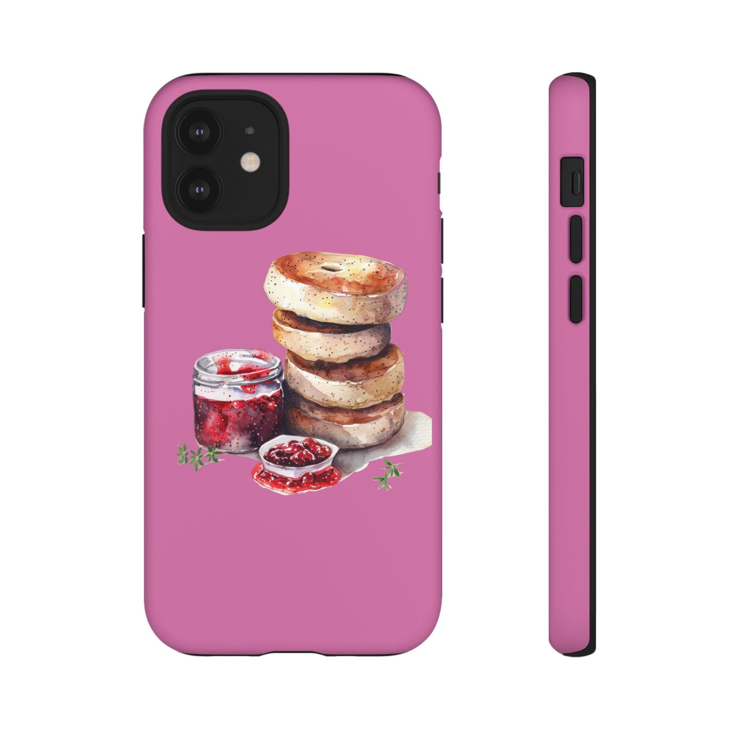 Cute Bagel Phone Case, Tough Cases for Food Lovers, Unique Gifts for Foodies, Phone Accessories for Breakfast Lovers, Fun and Stylish Cases