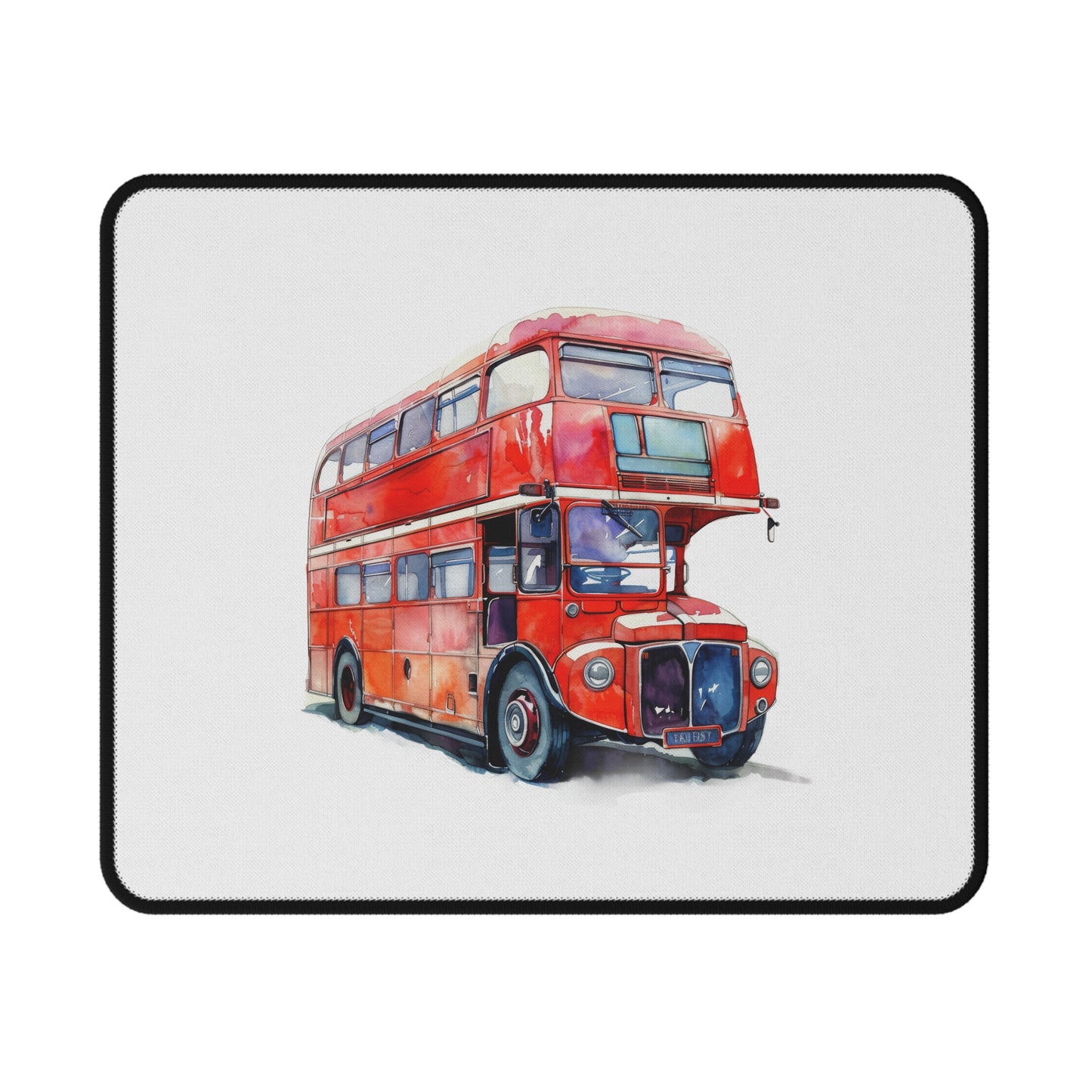 Retro Double-Decker Bus Gaming Mouse Pad | Non-Slip, Desk Accessory, Gamer Gift, Unique Office Decor, Personalized Mouse Mat