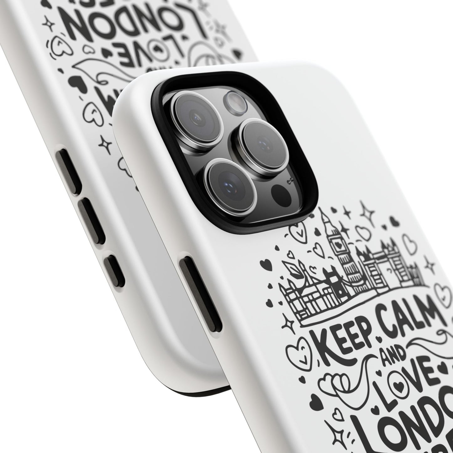 London Vibes Phone Case – Keep Calm Design, iPhone Accessories, Gift for Travelers, London Souvenir, Unique Cell Phone Cover
