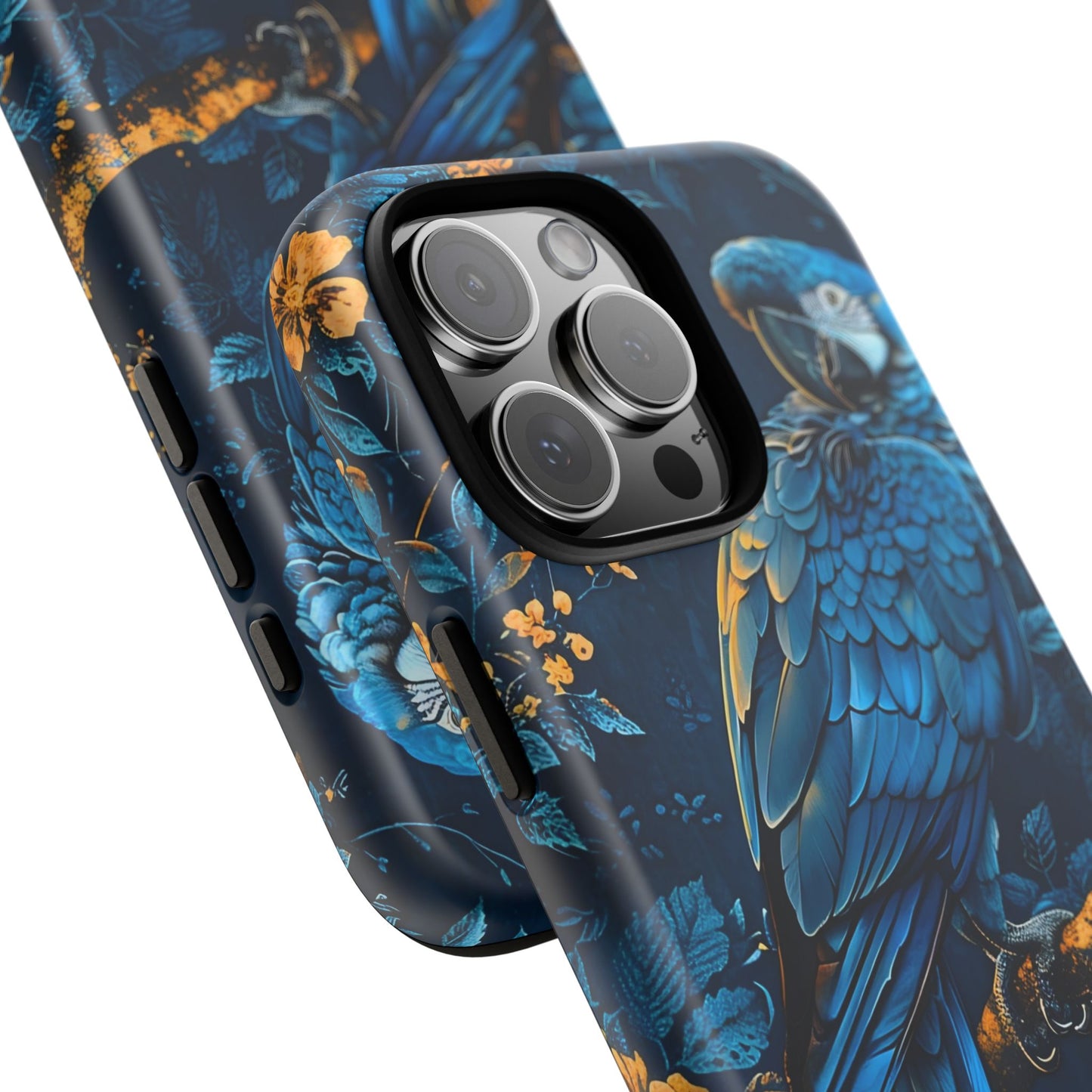 Tough Cases - Vibrant Blue Parrot Phone Case, Tropical Bird Phone Cover, Nature Lover Gift, Eco-Friendly Accessories, Unique Wildlife Decor
