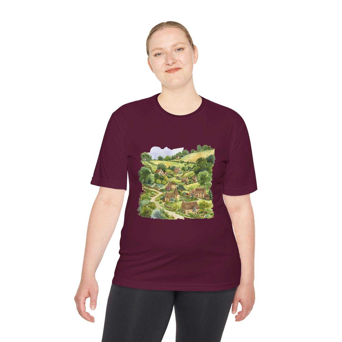 Unisex Moisture Wicking Tee - Scenic Countryside Unisex Moisture - Scenic Landscapes