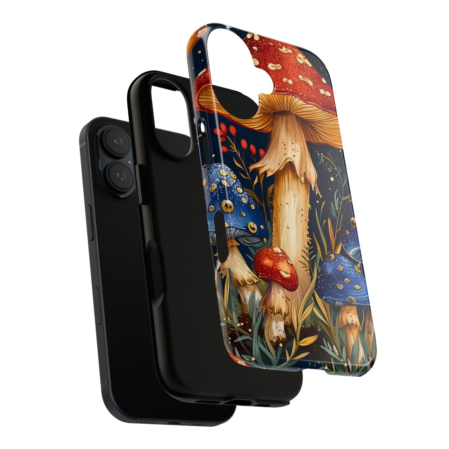 Colorful Mushroom Phone Case, Tough Cases with Nature Design, Gift for Nature Lovers, Artistic Phone Protector, Gift for Her