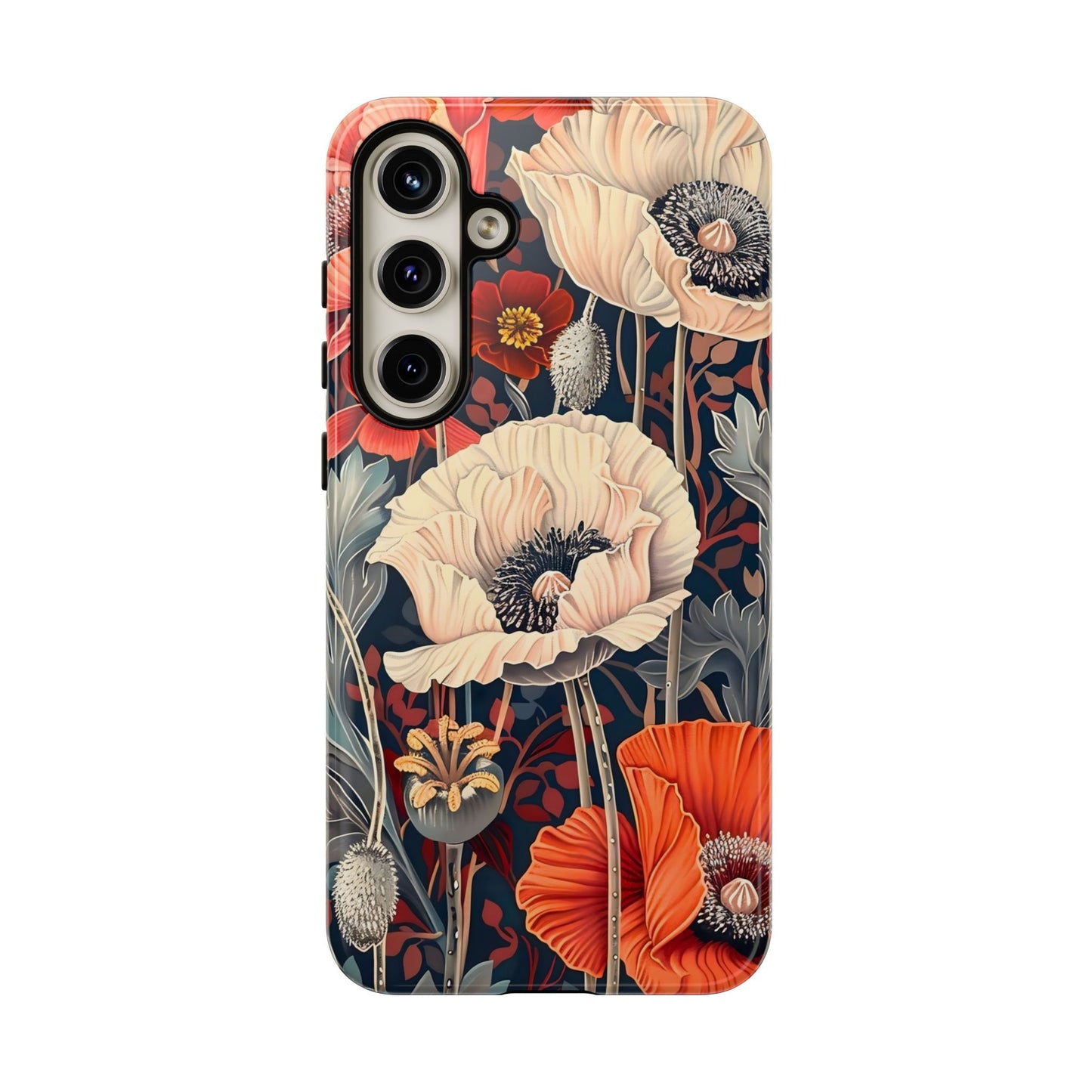 Floral iPhone Case, Tough Phone Cover, Artistic Protection, Flower Design, Unique Gift for Her, Phone Accessory, Trendy Tech