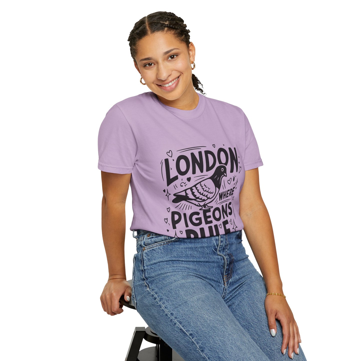 Unisex Garment-Dyed T-shirt - London Where Piegeons Rule