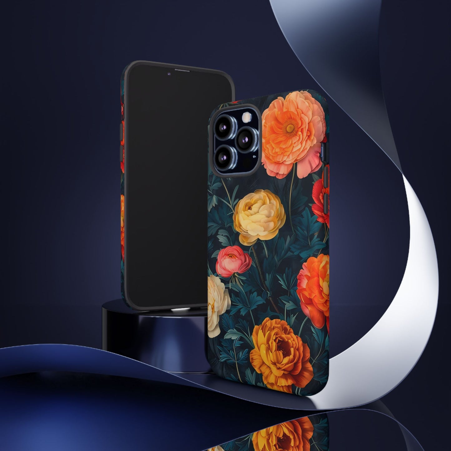 Floral Phone Case - Tough Cases, Stylish Protection, Gift for Flower Lovers, Customizable Cover, Floral Design Mobile Accessory