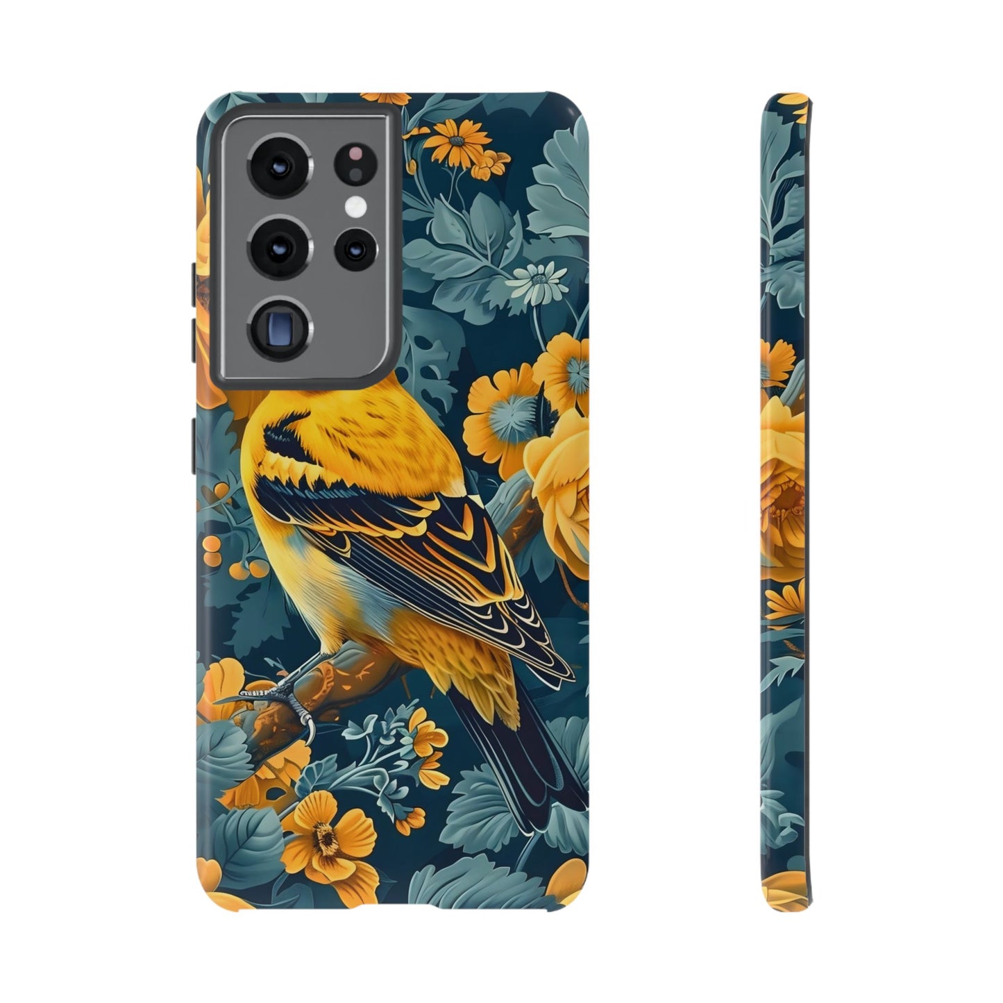 Colorful Bird Phone Case, Tough Phone Cover, Floral Phone Accessories, Nature Lover Gift, Unique Smartphone Case, Birthday Present