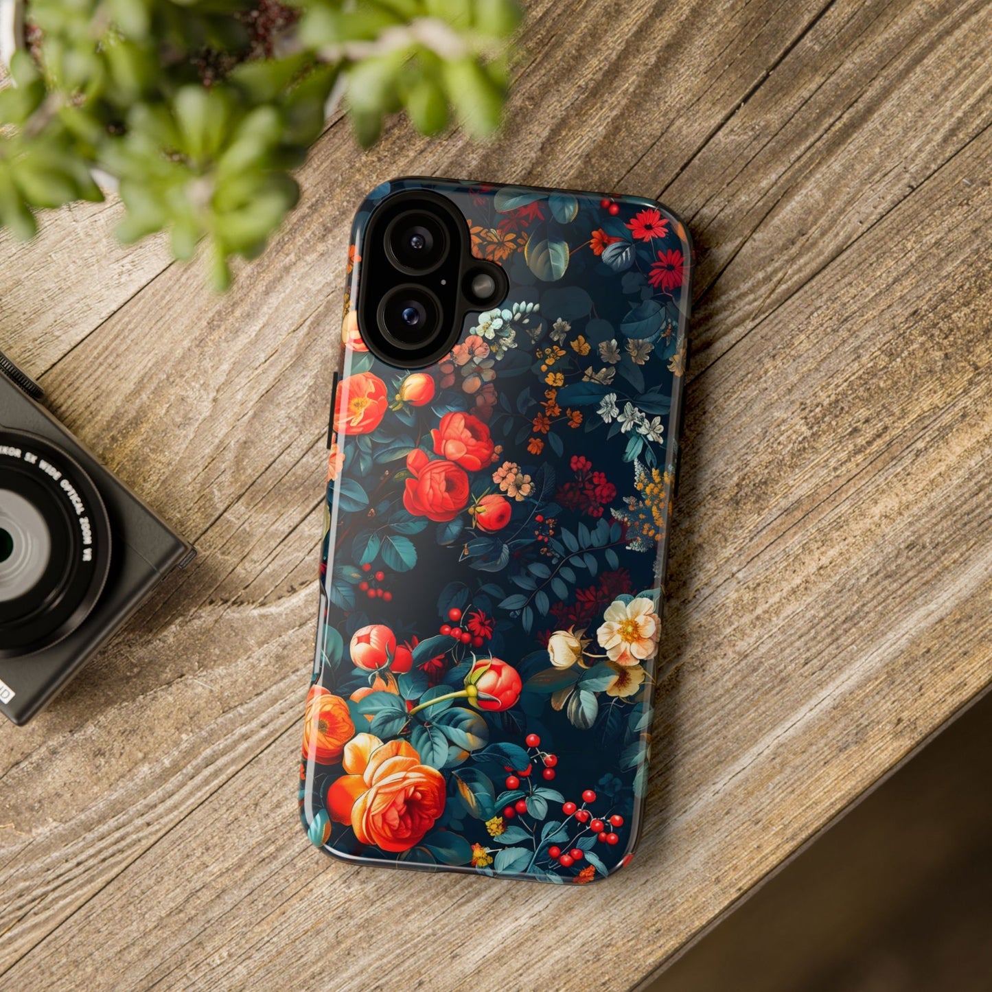 Floral Phone Case - Tough Cases, iPhone Protection, Elegant Floral Design, Gift for Her, Stylish Tech Accessory