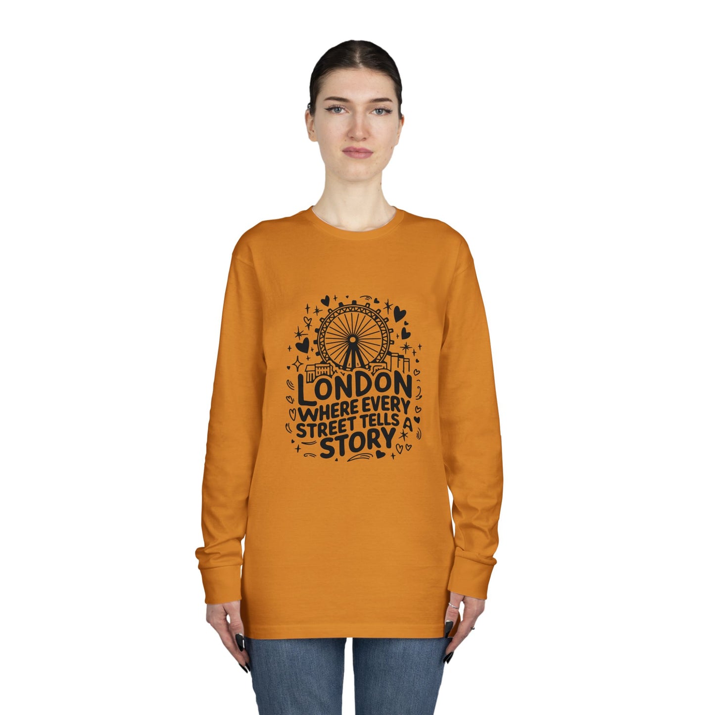 Long Sleeve Crewneck Tee - London where every street tells story