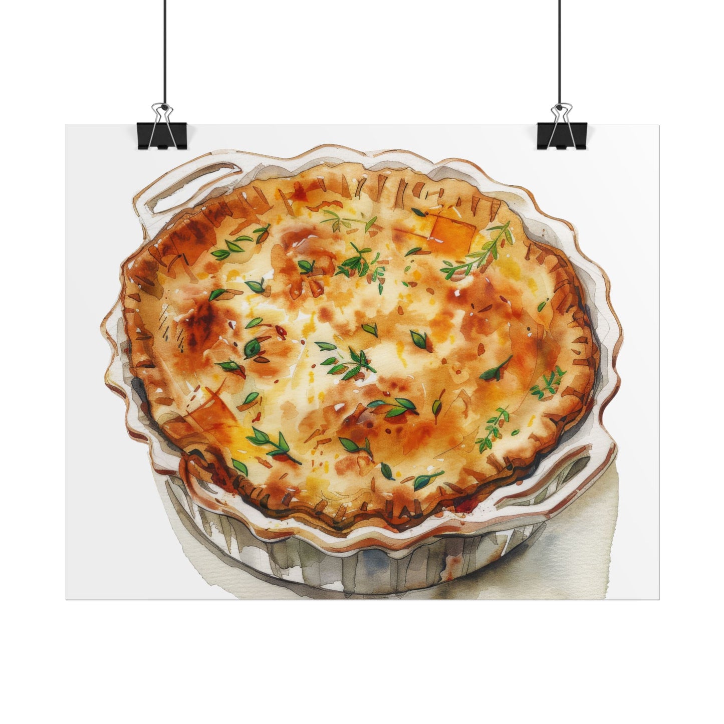 Delicious Quiche Rolled Posters for Kitchen Decor, Culinary Art, Foodie Wall Art, Gift for Chefs, Cooking Enthusiasts, Home Decor