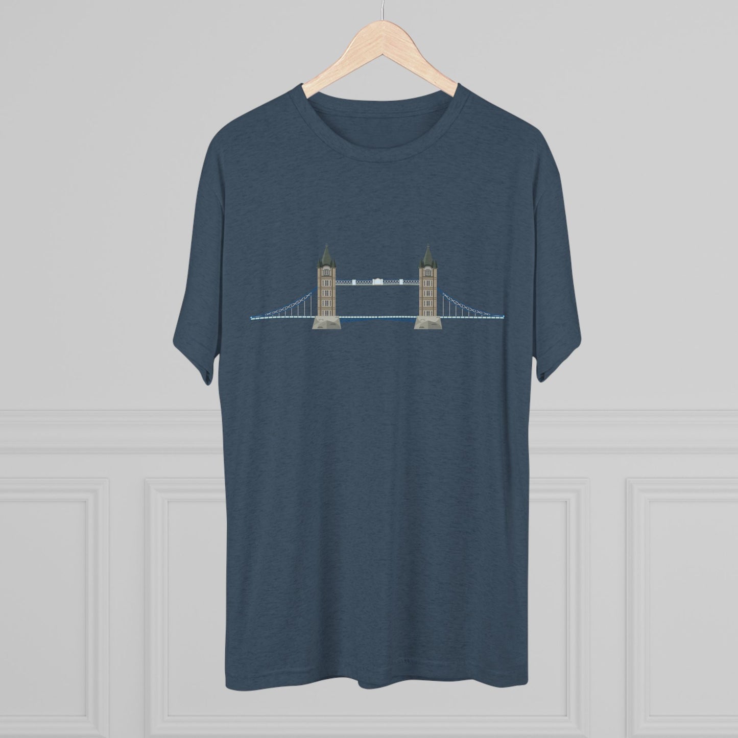 Tower Bridge - Iconic London Trendy Unisex Tri-Blend Crew Tee