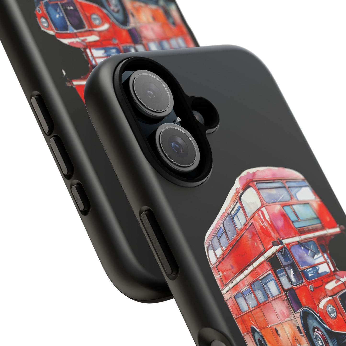 London Bus Phone Case, Tough iPhone Cover, Unique Gift for Travelers, Vintage Style Accessories, Holiday Present Idea