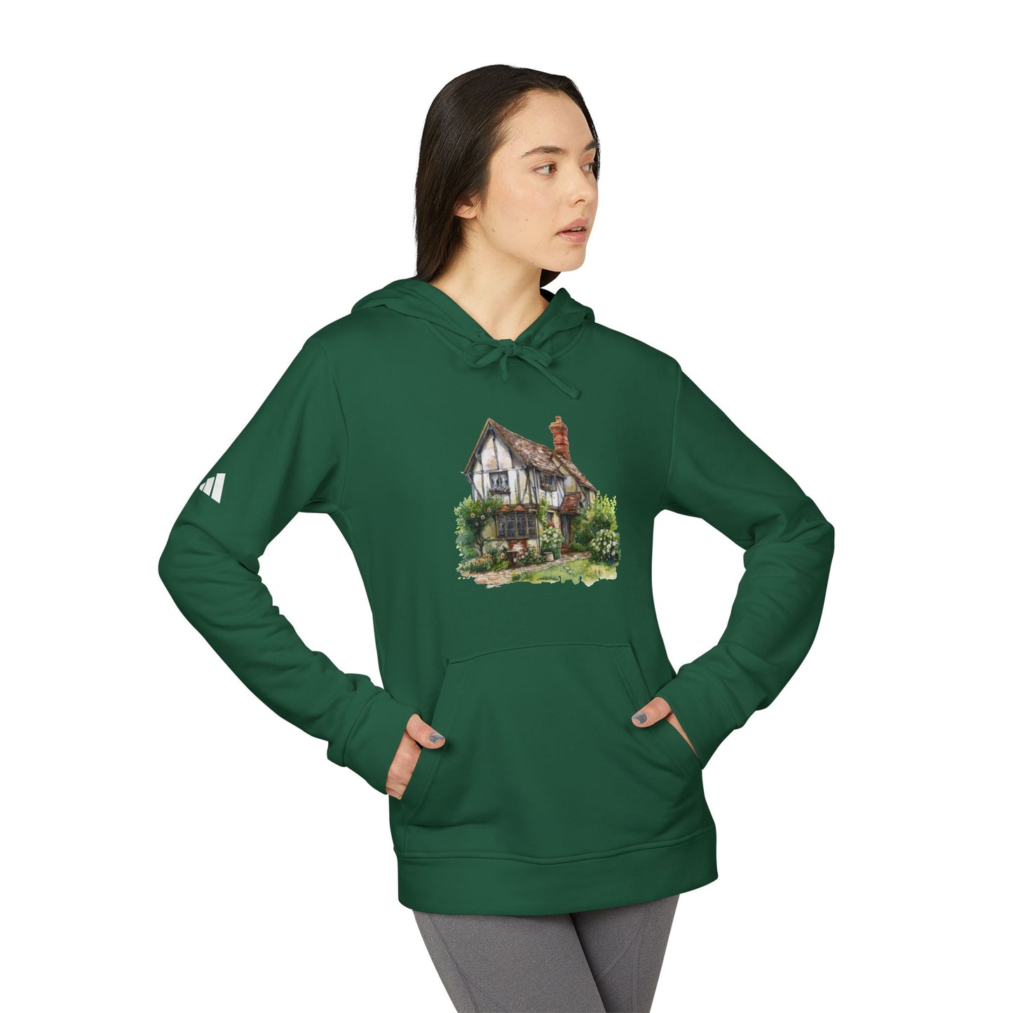 adidas Unisex Fleece Hoodie - A British Village Dream