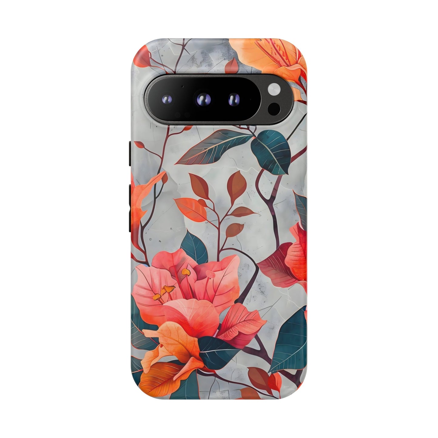 Floral Phone Case, Tough Cases, Flower Power, Gift for Her, Decorative Phone Cover, Trendy Accessories, Everyday Style