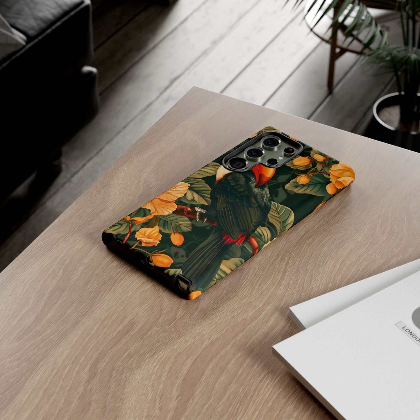 Tropical Toucan Phone Case, Exotic Bird Cover, Nature Lover Gift, Eco-Friendly Design, Customizable Tech Accessory