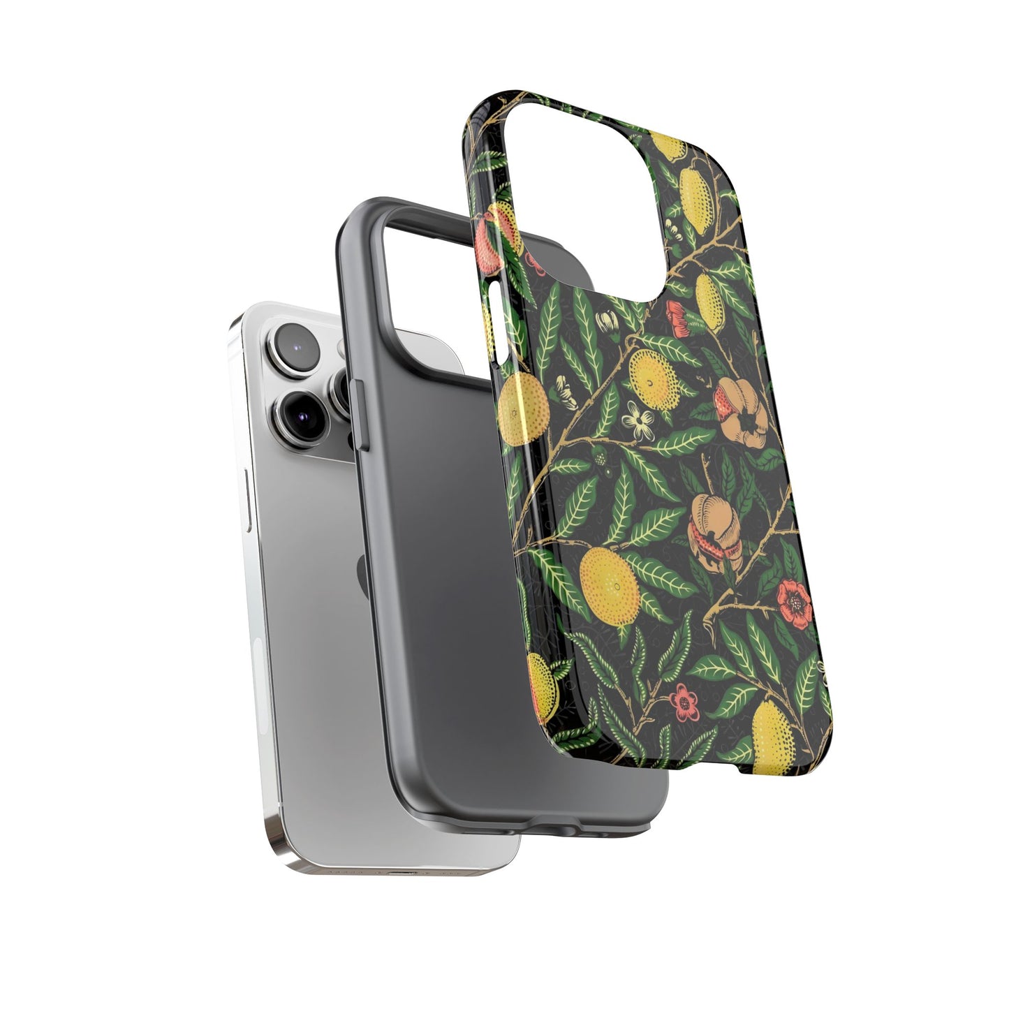 Tough Cases Phone Case, Floral Phone Cover, Tough Phone Protection, Gift for Plant Lovers, Black Background, Eco-Friendly Design