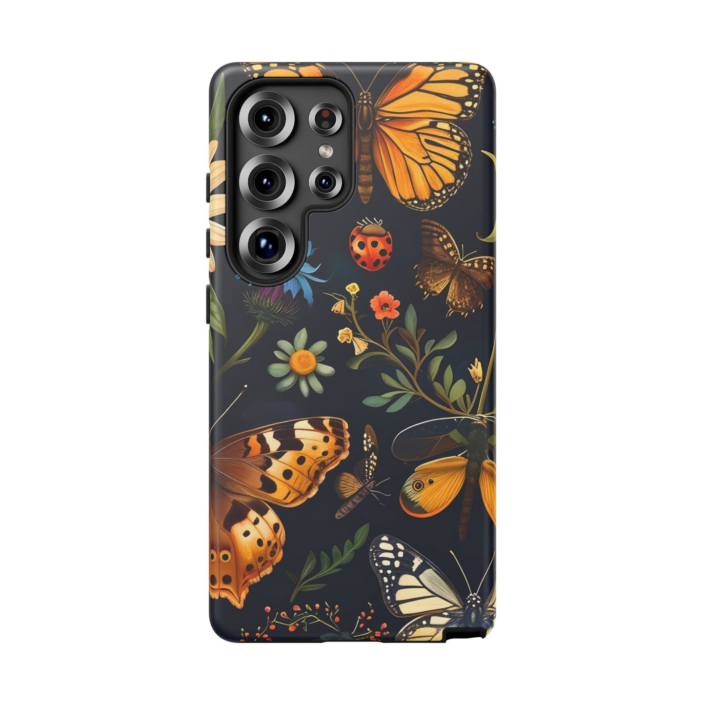 Nature-Inspired Phone Case | Floral Butterfly Design, Tough Phone Cover, Gift for Nature Lovers, Cute Butterfly Case, Home Decor
