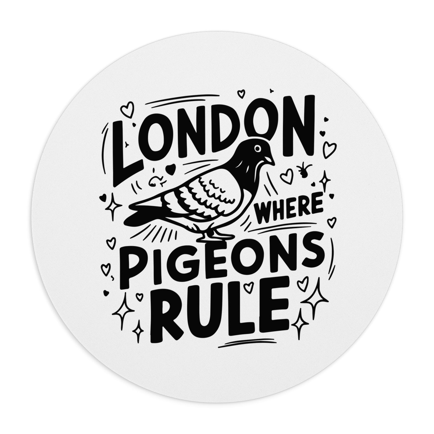 London Pigeon Mouse Pad - Fun Office Decor, Gift for Bird Lovers, Unique Desk Accessory, Home Office Essentials, Cute Animal Merchandise