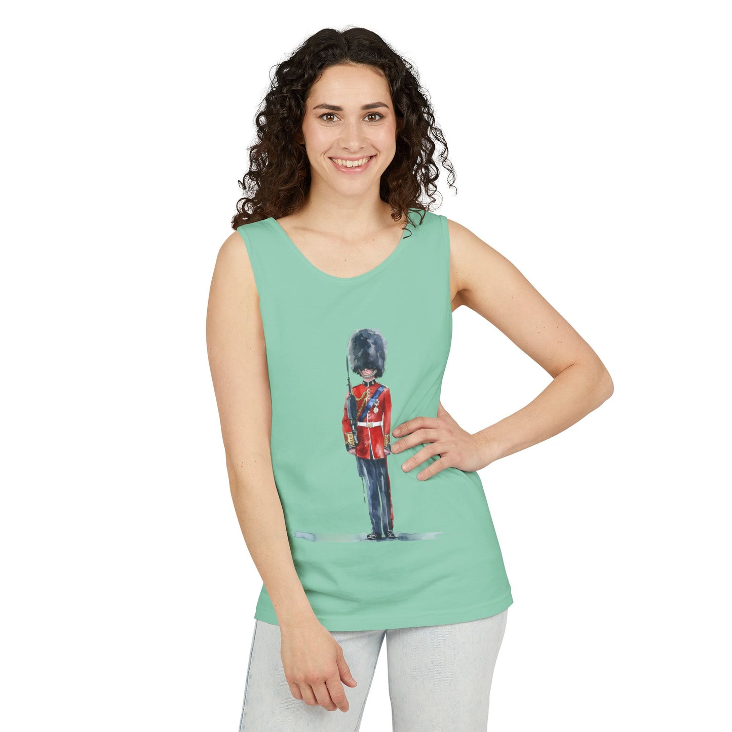 Unisex Garment-Dyed Tank Top - British Royal Guard - Iconic Symbol of Tradition and Honor