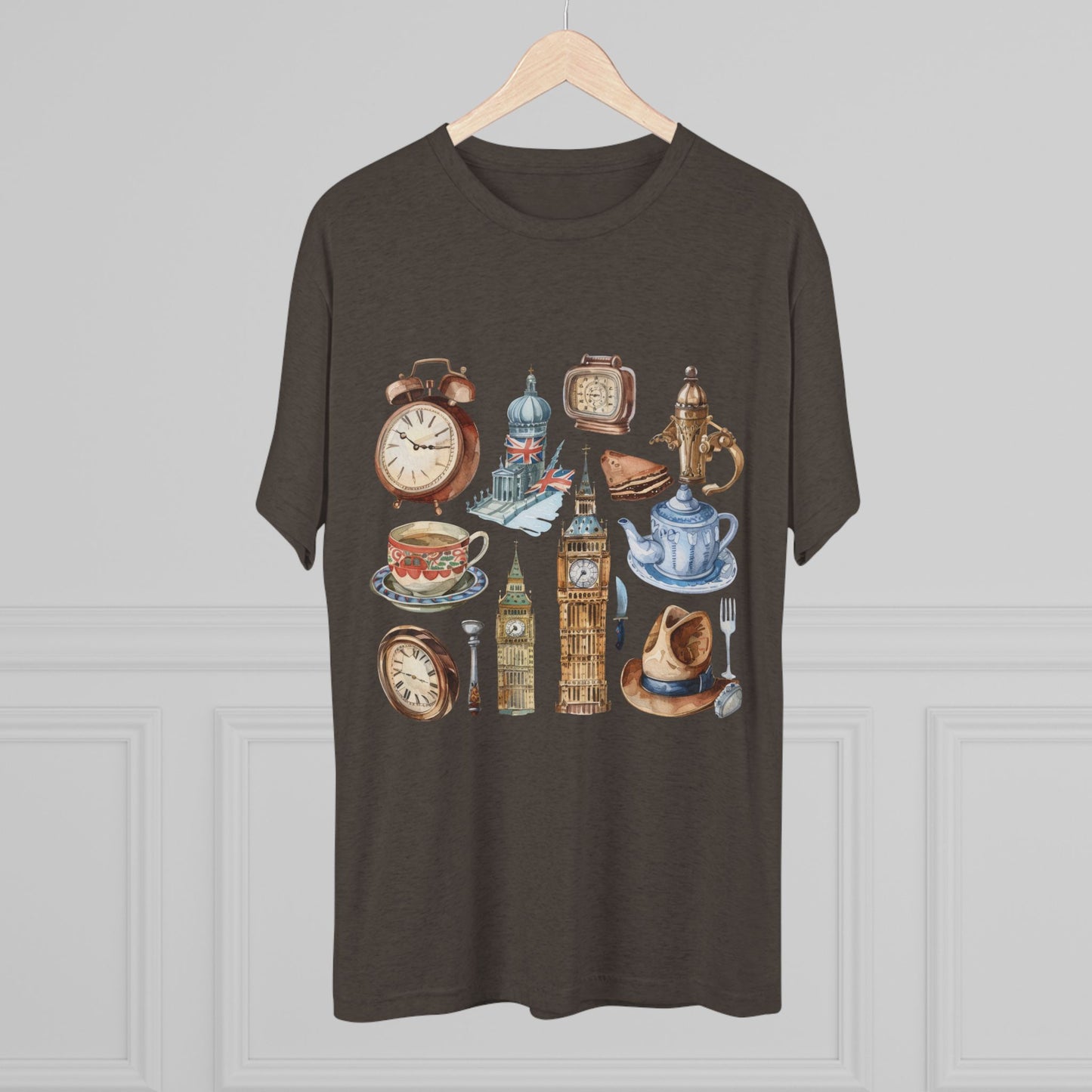 Vintage England Elegant Unisex Tri-Blend Crew Tee