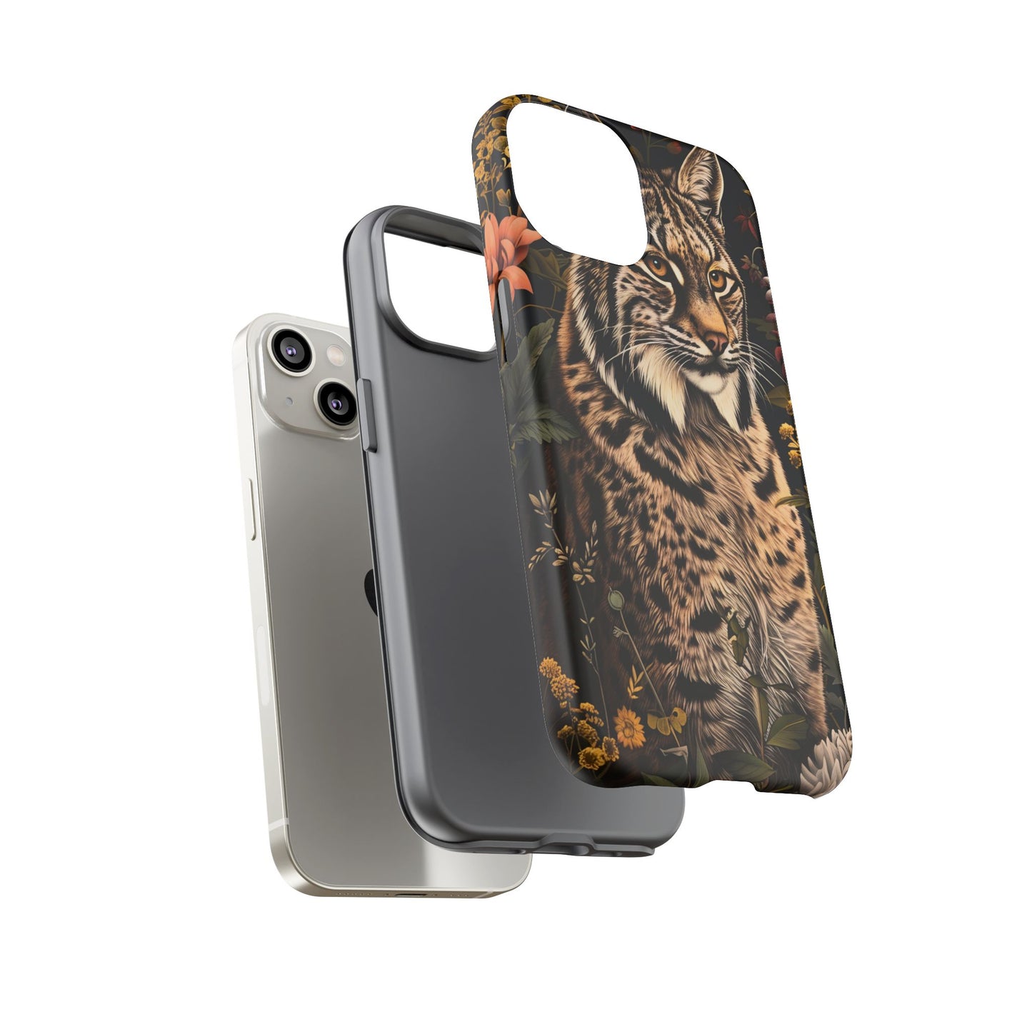 Wildlife Phone Case with Lynx Design, Tough Cases, Animal Lovers Gift, Nature Inspired Accessories, Unique Tech Protection