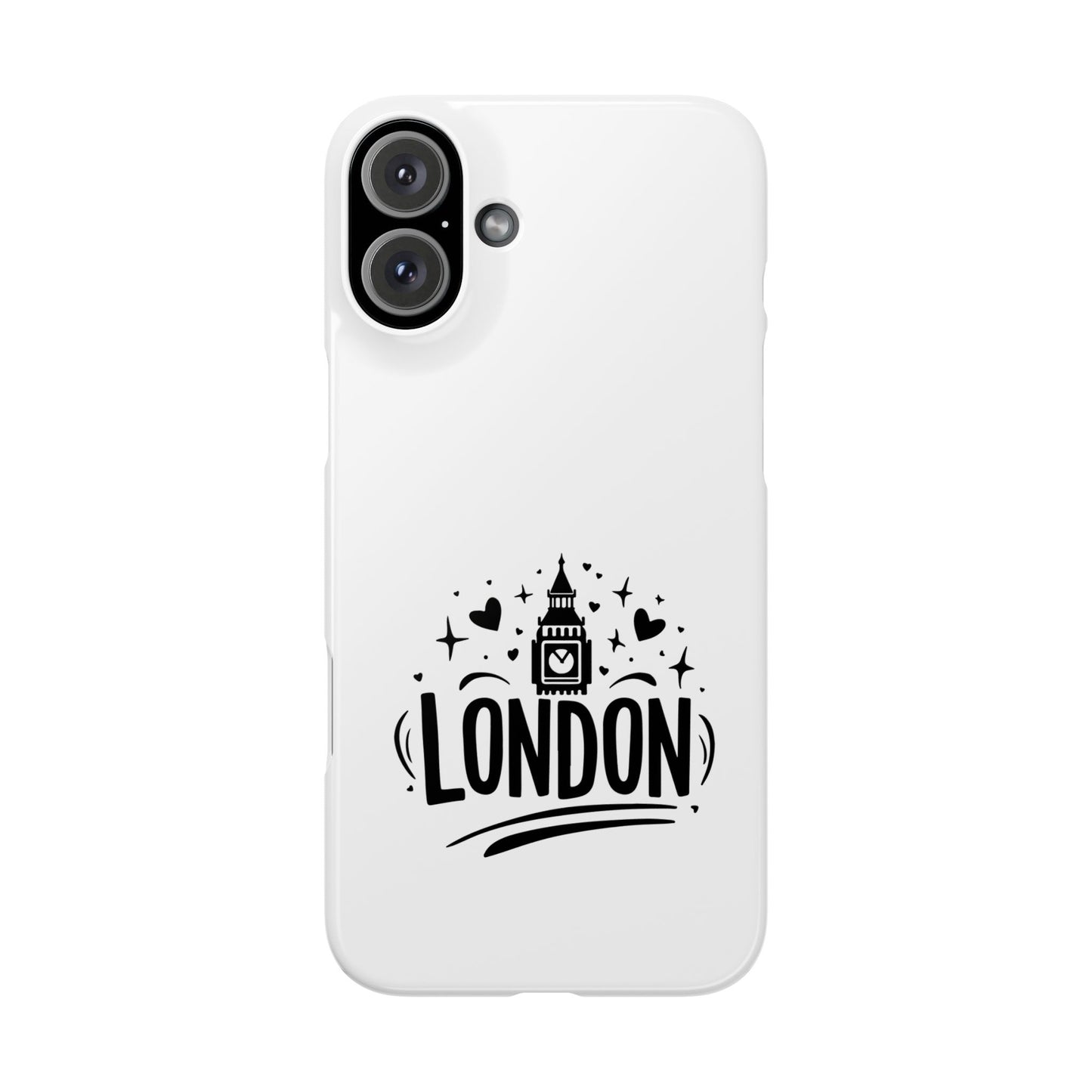 London-Inspired Slim Phone Case, Travel Gift, Custom Phone Cover, Unique Mobile Accessory, London Souvenir, Ideal for Tourists