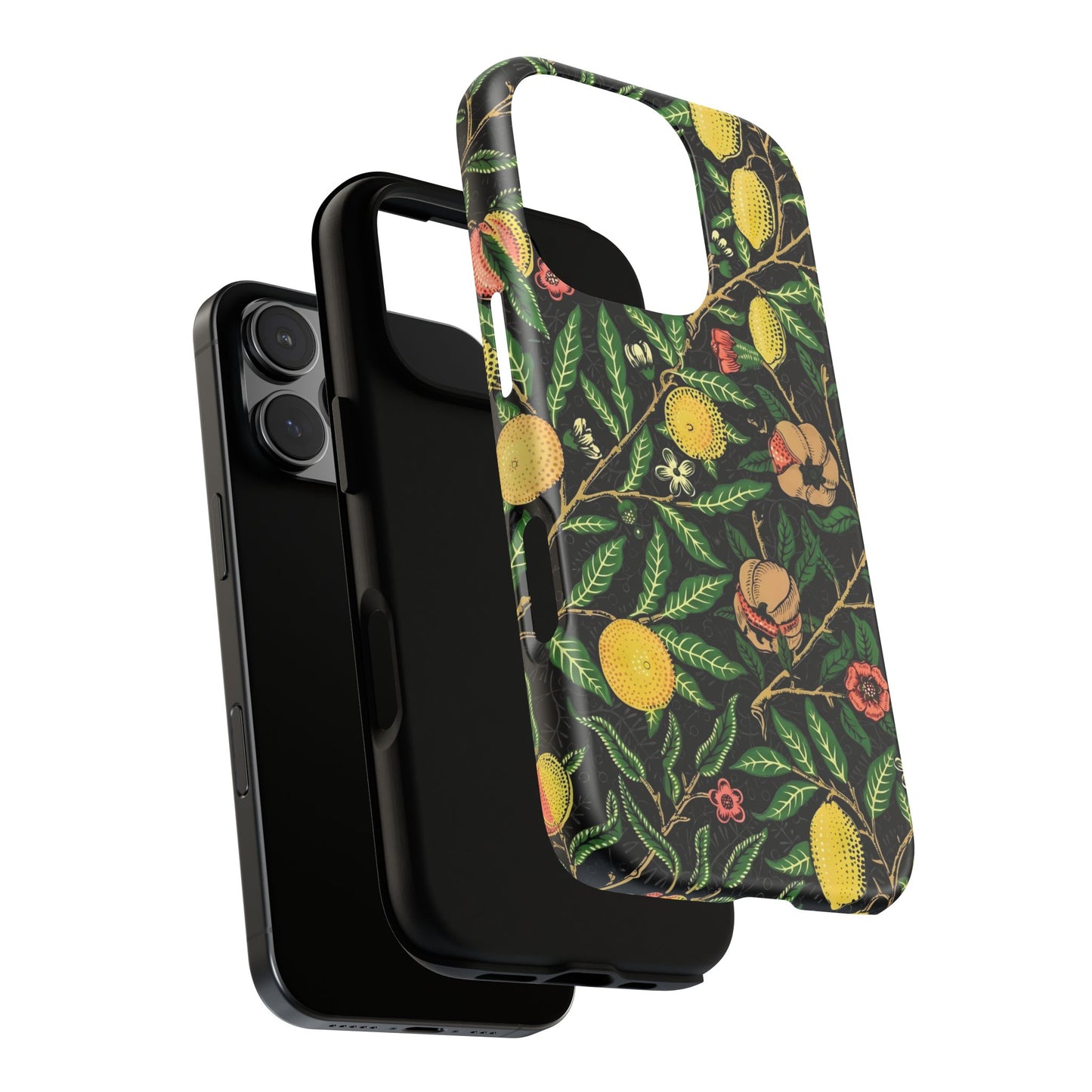Tough Cases Phone Case, Floral Phone Cover, Tough Phone Protection, Gift for Plant Lovers, Black Background, Eco-Friendly Design
