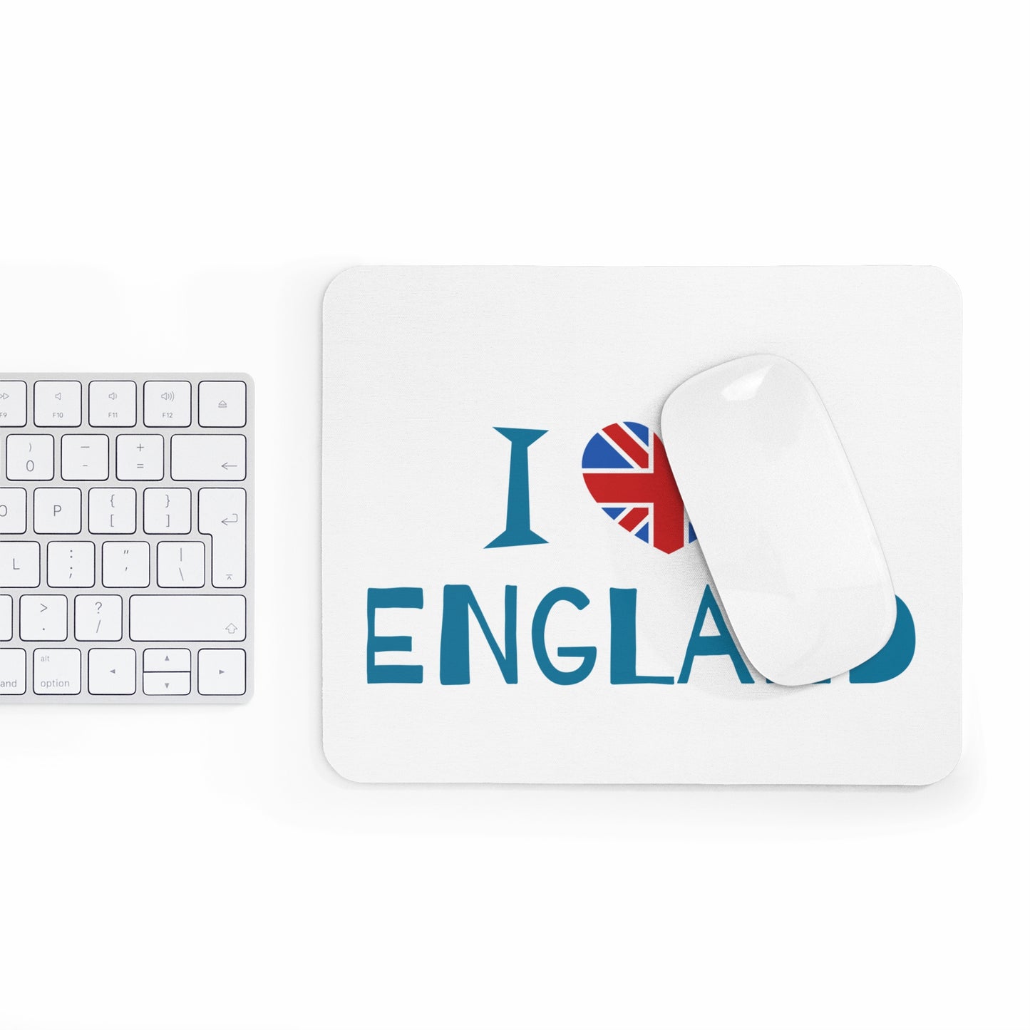 I Love England Mouse Pad, Desk Accessory, Gift for Travelers, English Pride Decor, Office Supplies