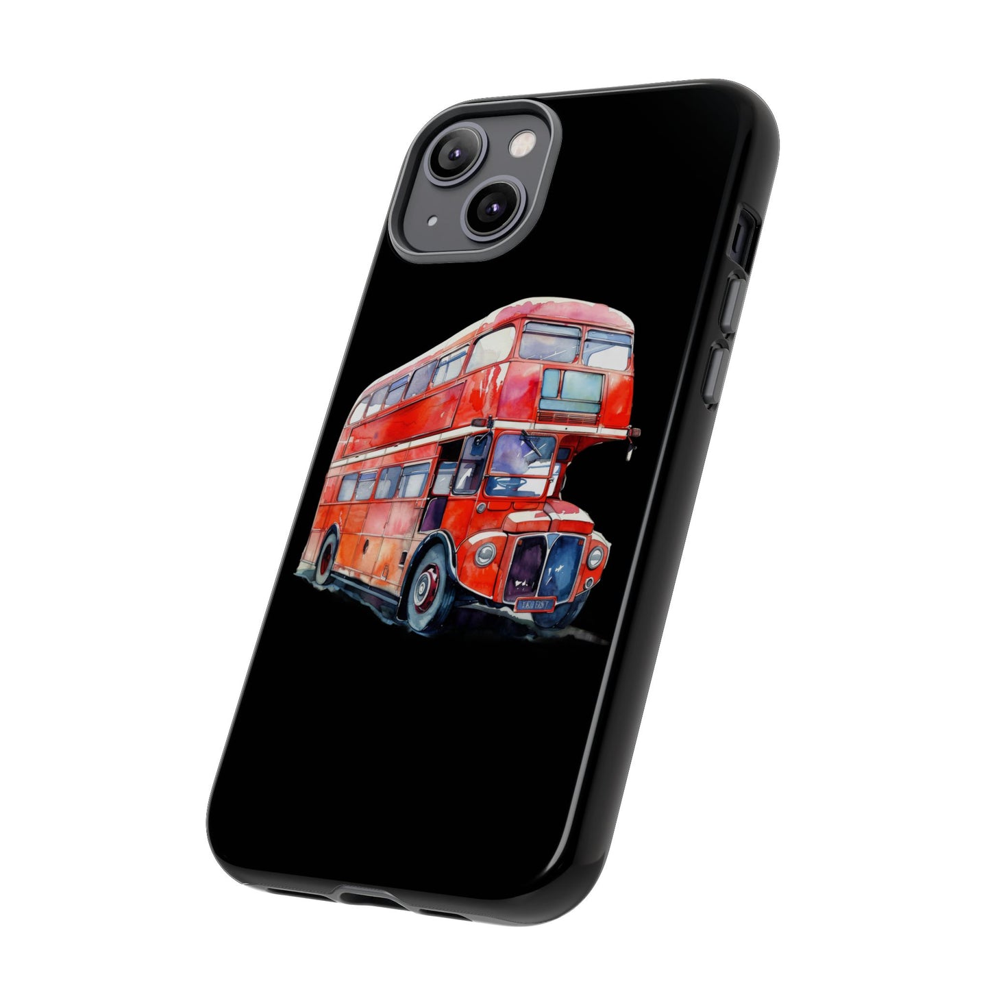 London Bus Phone Case, Tough iPhone Cover, Unique Gift for Travelers, Vintage Style Accessories, Holiday Present Idea