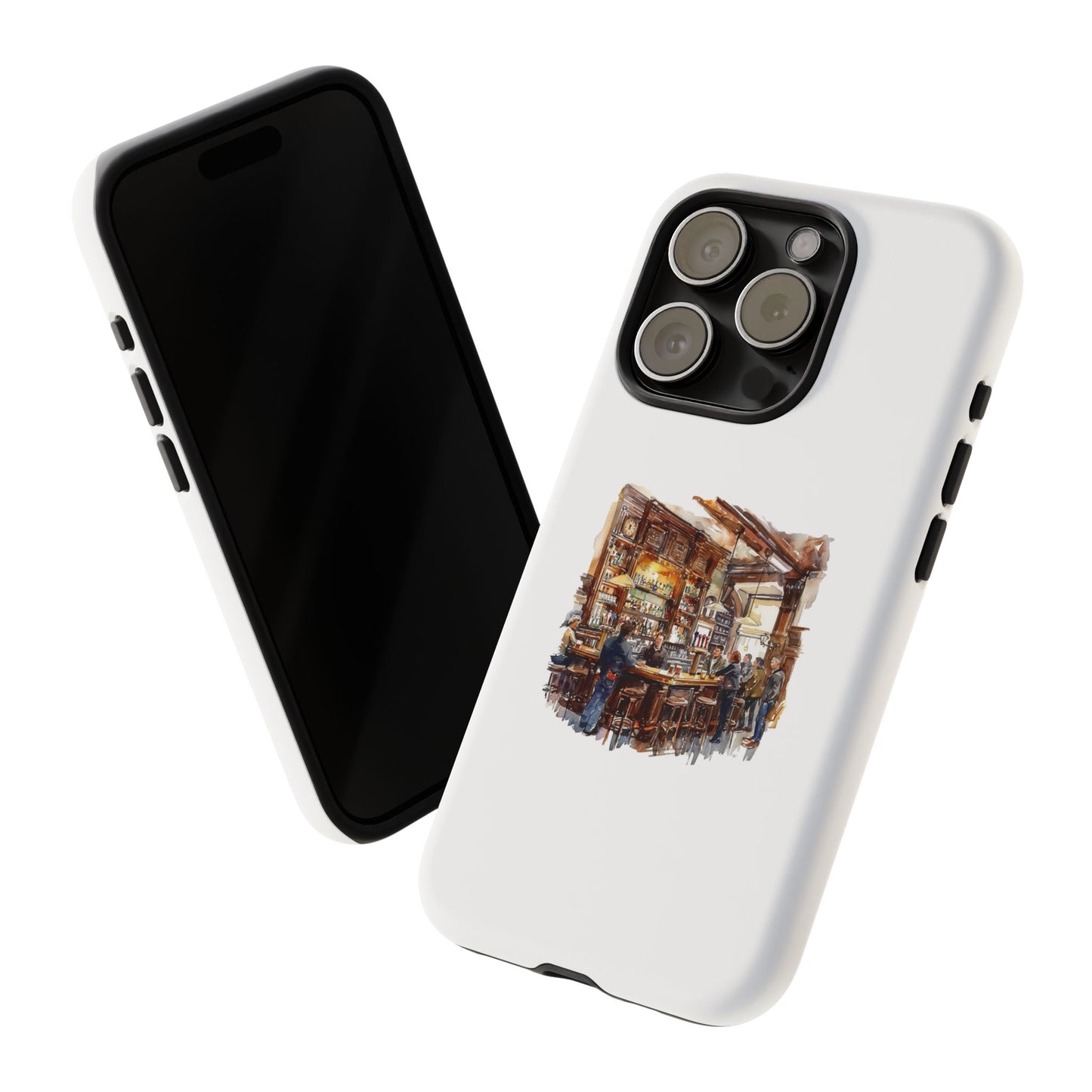 Artistic Phone Case - Cozy Pub Design