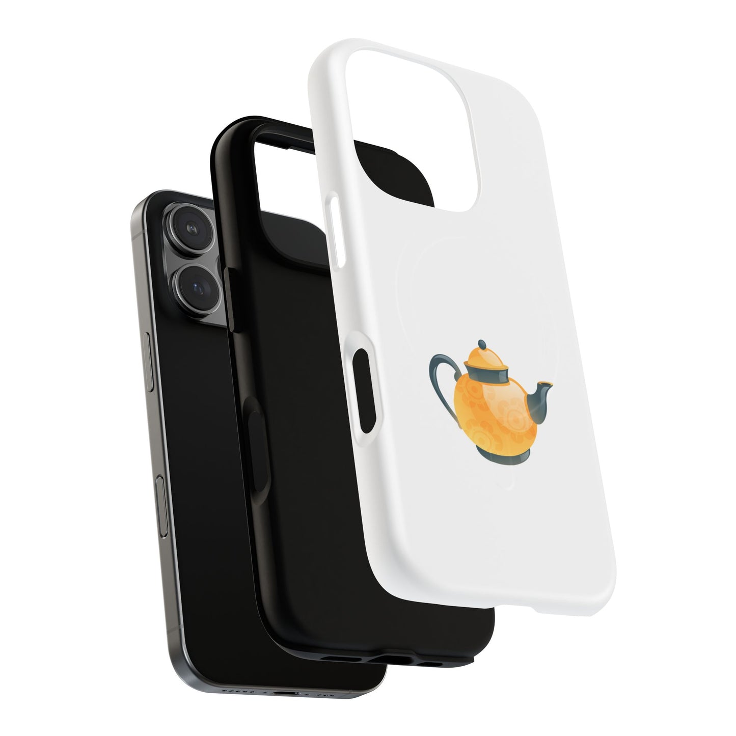 Chic Teapot Magnetic Phone Case, Tough Magnetic Cases, Phone Accessory, Gift for Tea Lovers, Unique Phone Case, Stylish Mobile Cover
